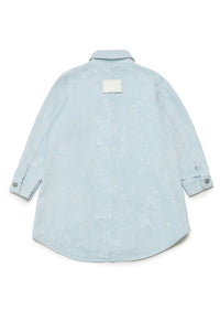 Denim button shirt dress - Blue Denim