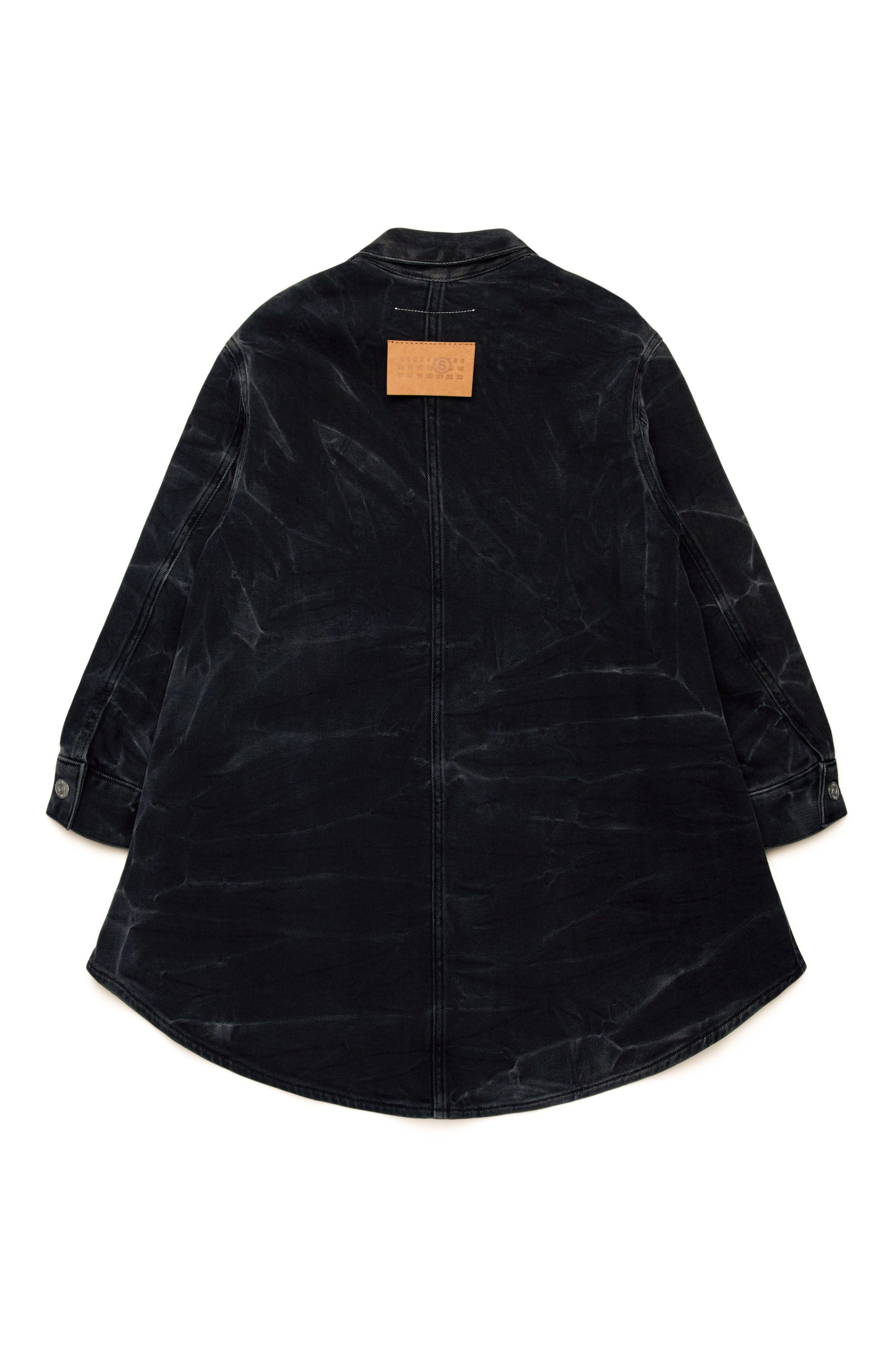 Button-front shirt dress - Black Denim