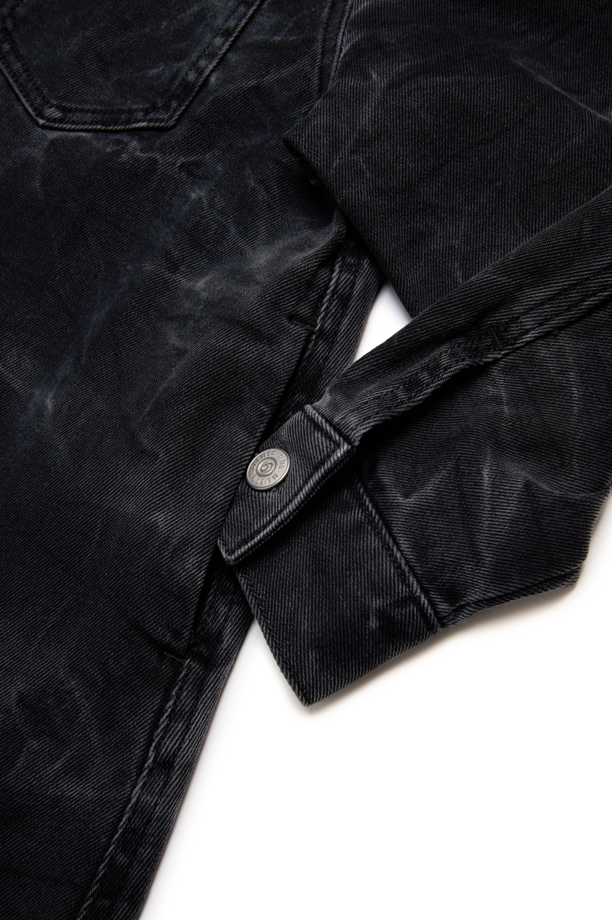Button-front shirt dress - Black Denim