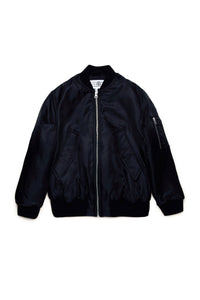 Bomber à zip avec écusson - Black