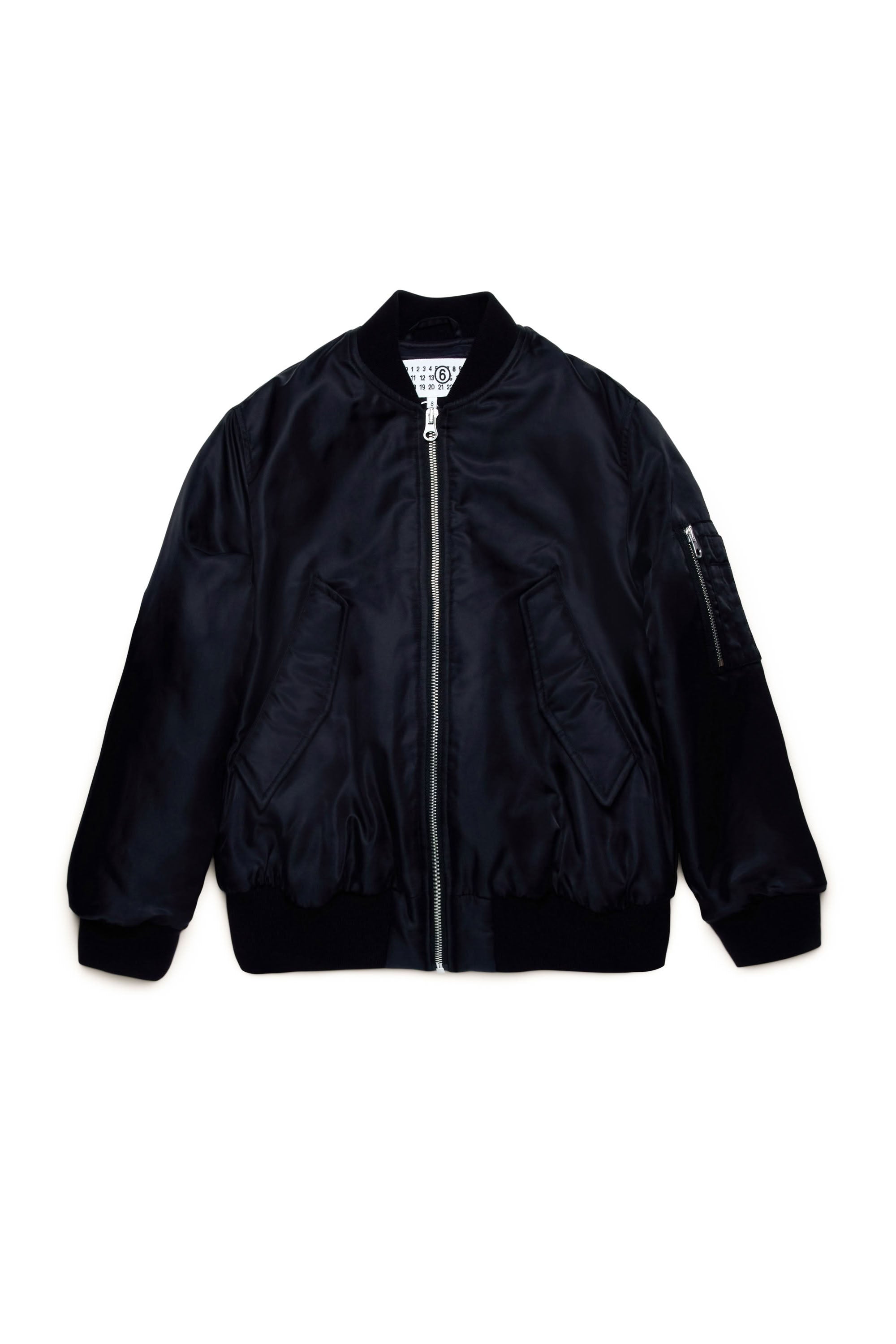 Bomber à zip avec écusson - Black