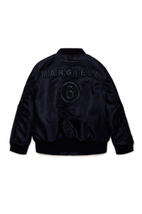 Bomber à zip avec écusson - Black