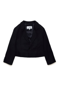 Blazer à boutons en laine - Black