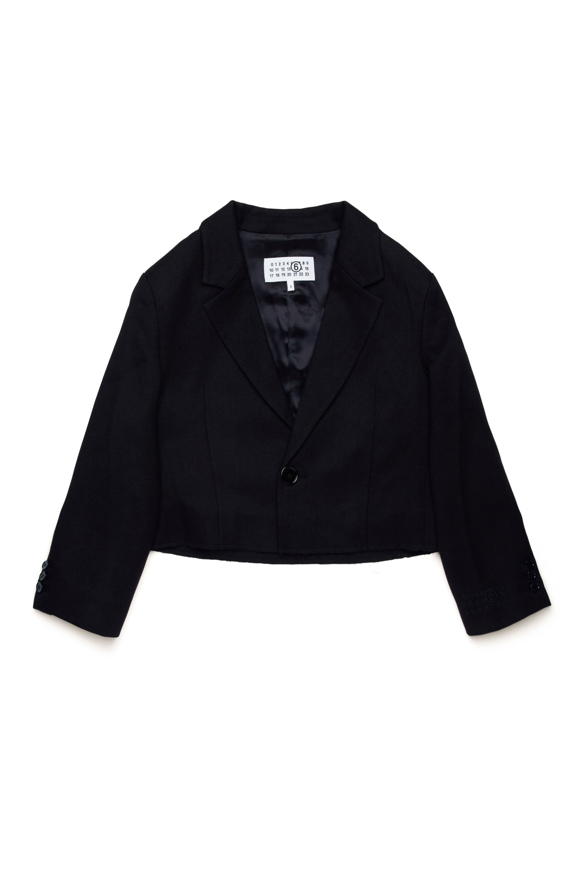 Blazer à boutons en laine - Black