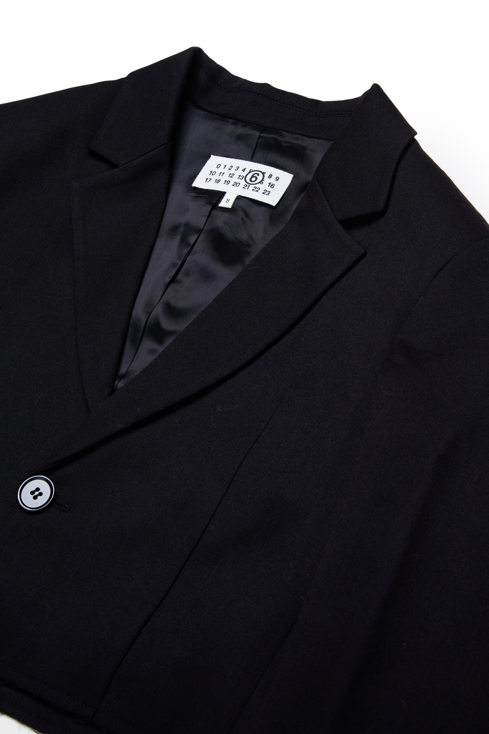 Blazer à boutons en laine - Black