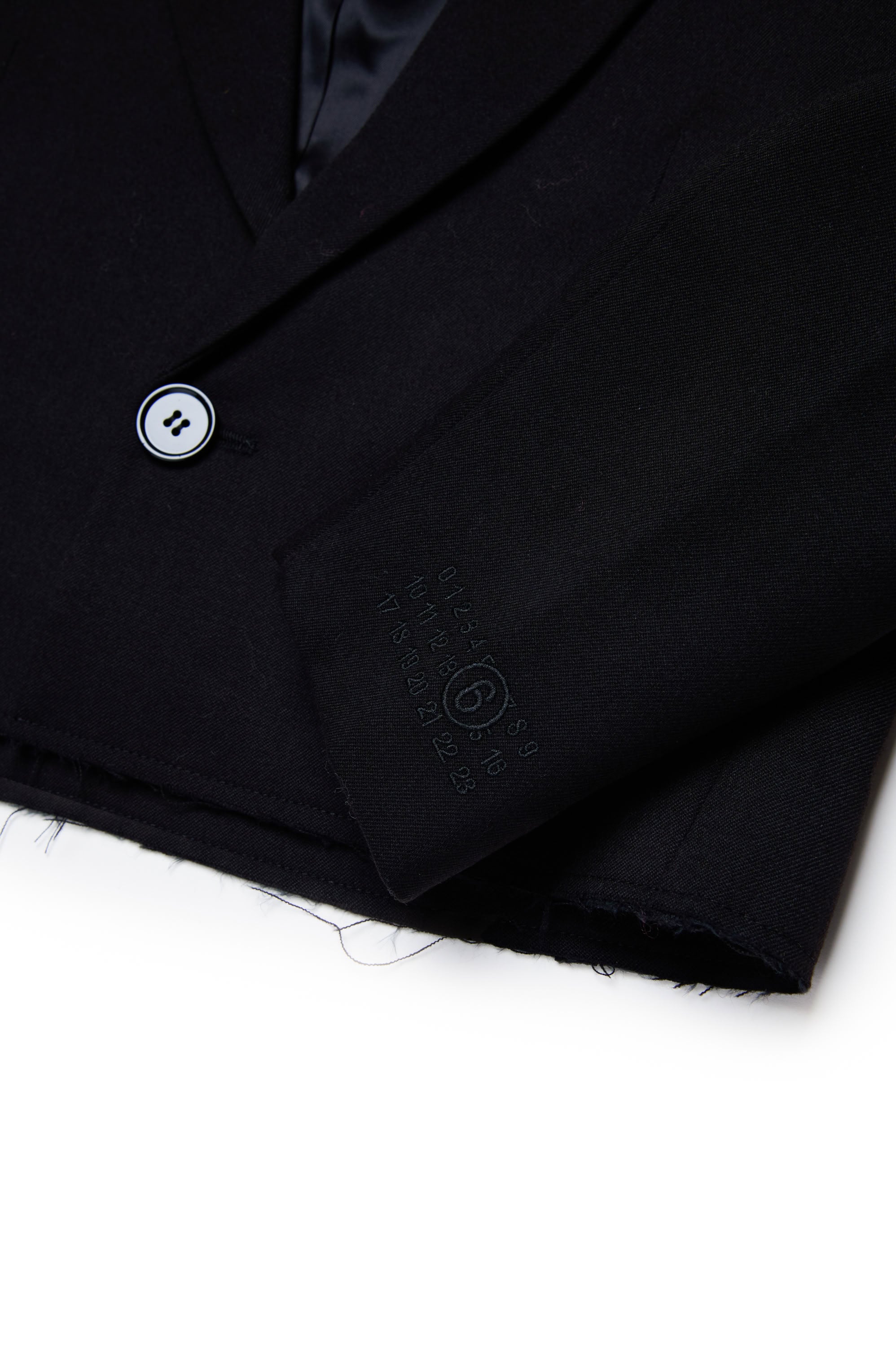 Blazer à boutons en laine - Black
