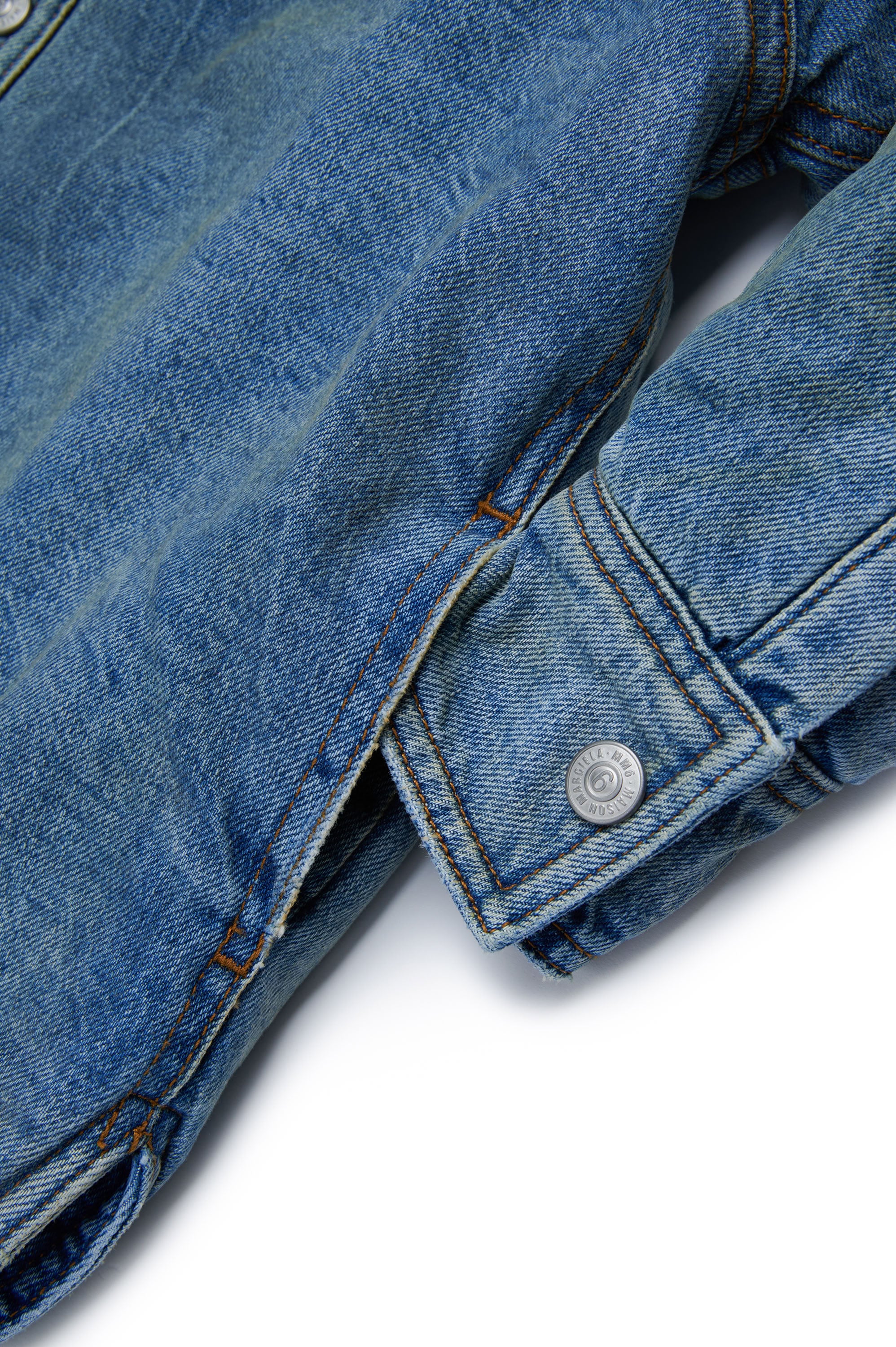 Denim jacket with fur collar - Blue Denim
