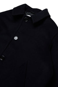 Wool button coat - Black