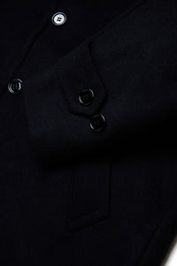 Wool button coat - Black