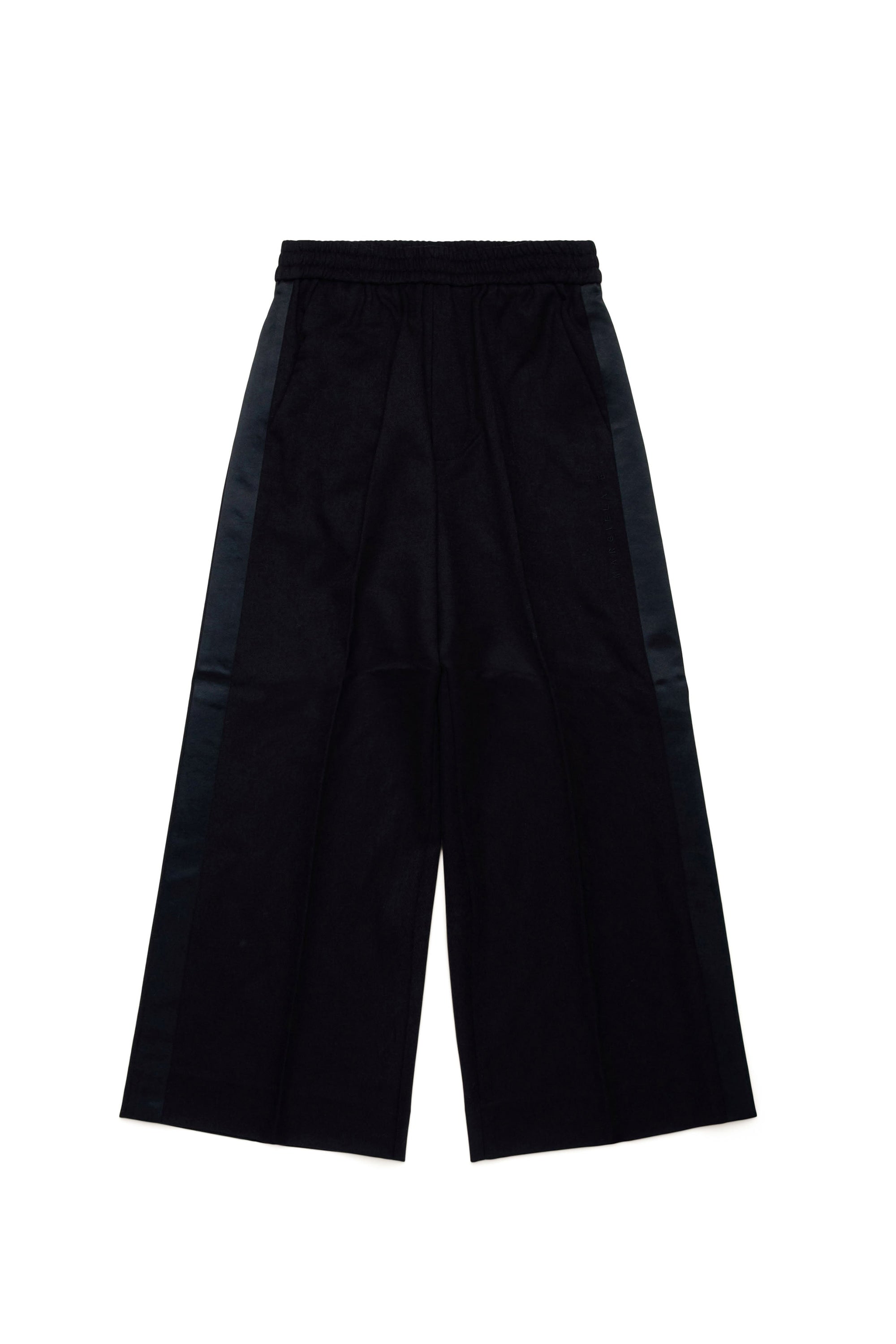Wool flared trousers - Black