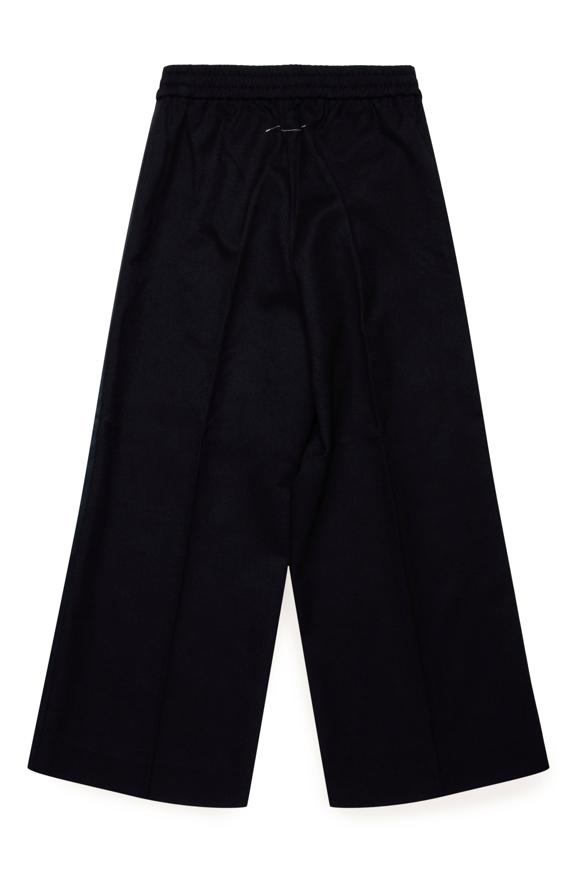 Wool flared trousers - Black