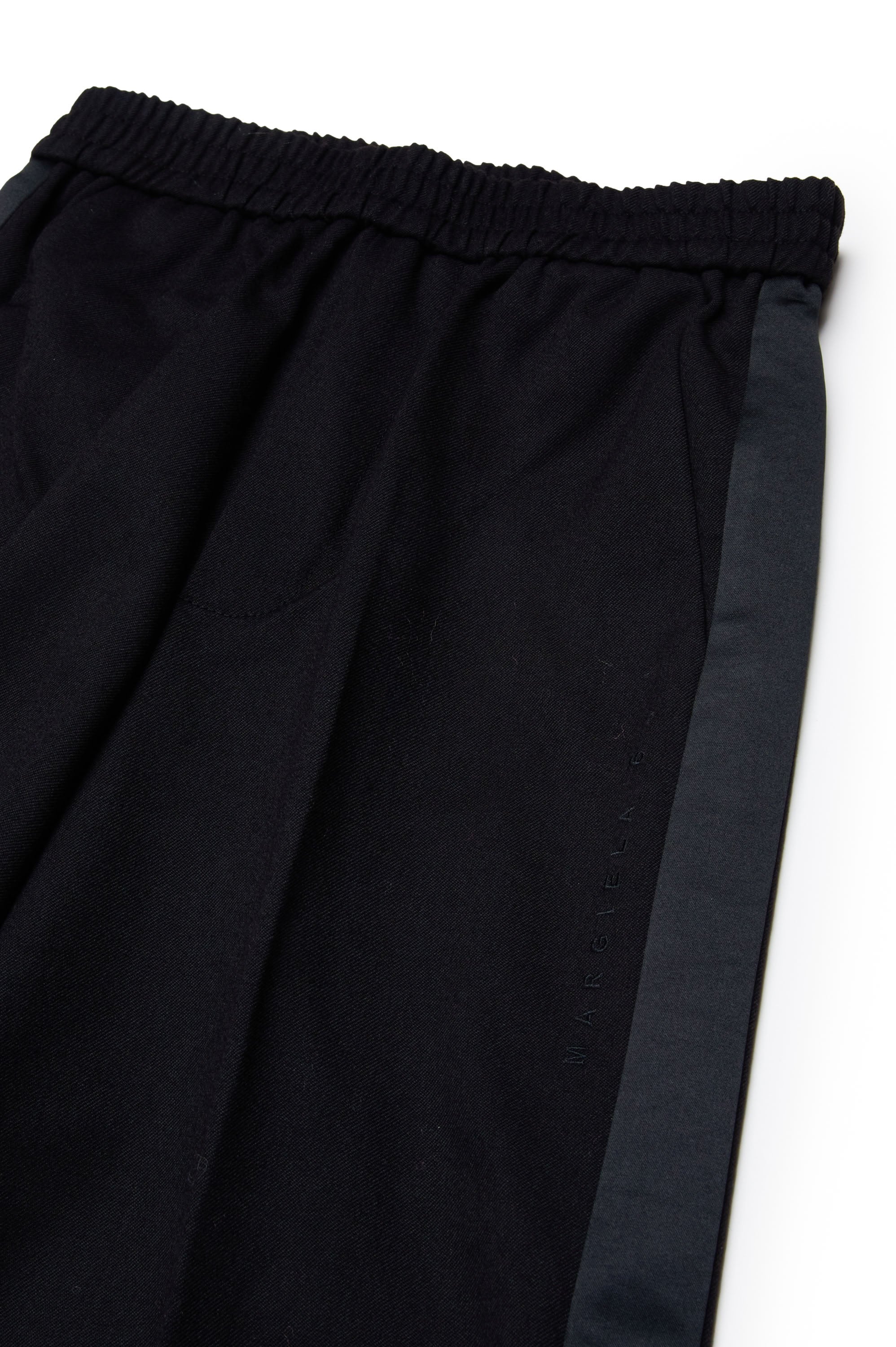 Wool flared trousers - Black