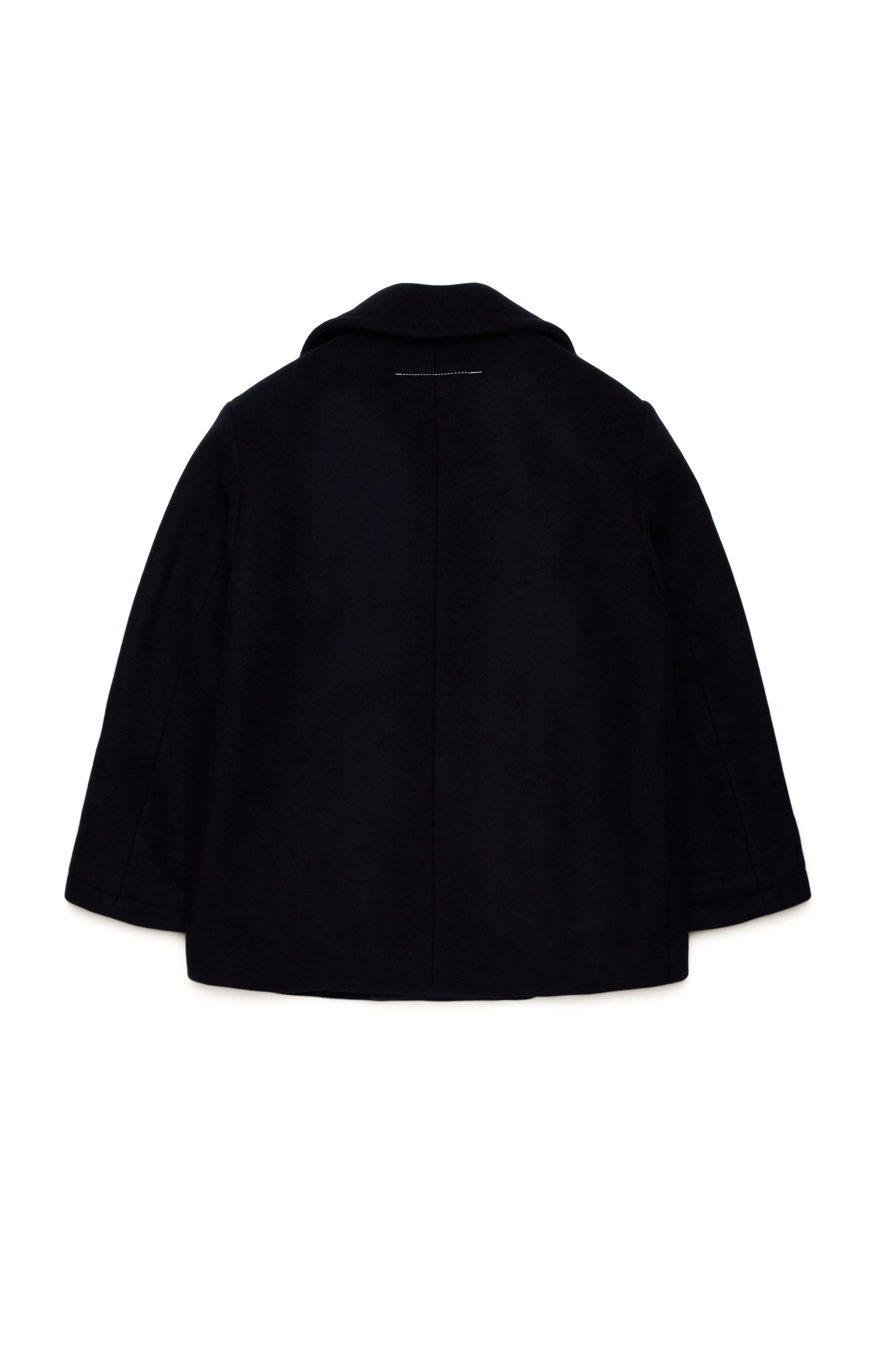 Manteau à boutons en laine - Black