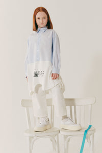 Shirt Blue & Natural White Robes - Shirt Blue & Natural White