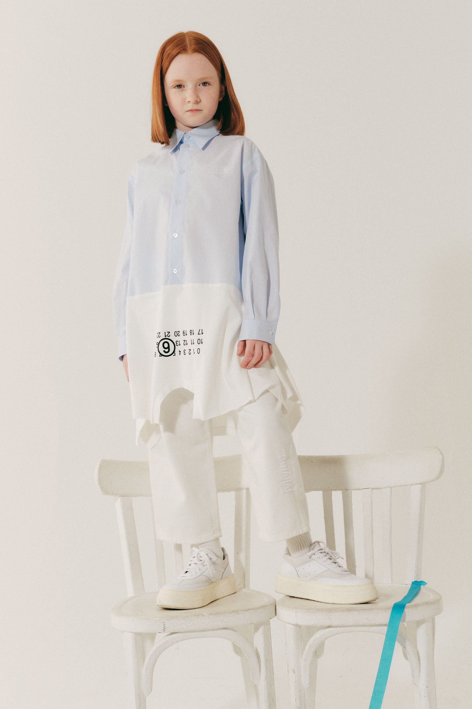 Shirt Blue & Natural White Robes - Shirt Blue & Natural White