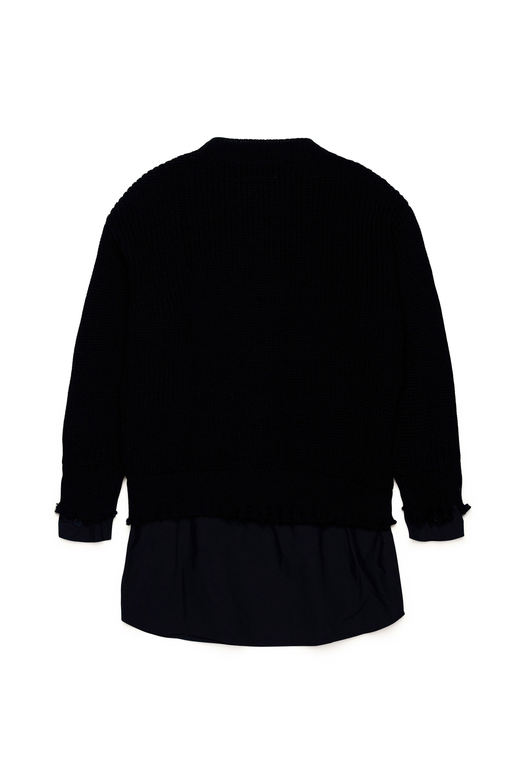 Robe avec logo en laine - Black