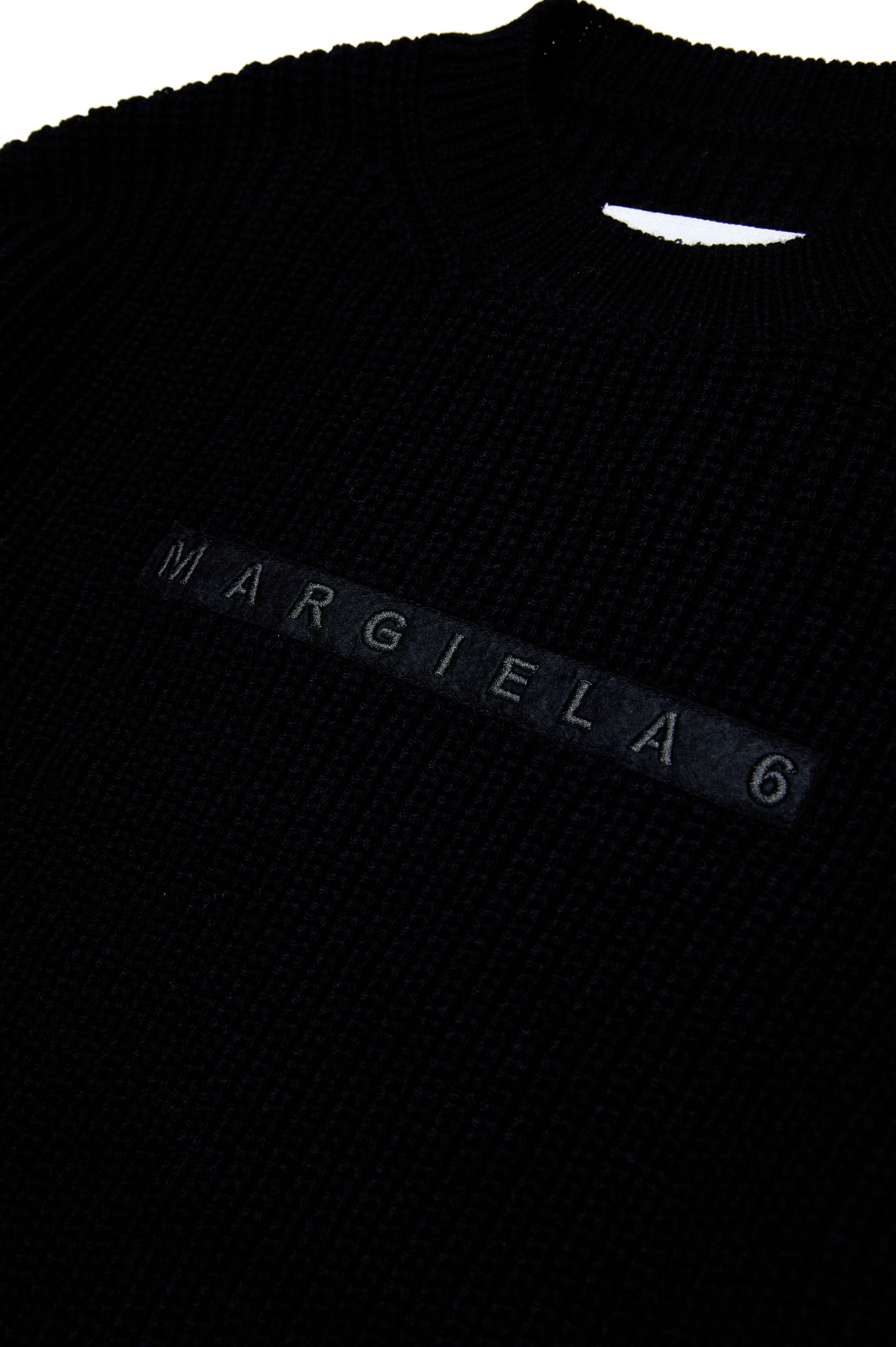 Robe avec logo en laine - Black