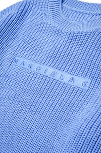 Dress with wool logo - Iris Blue
