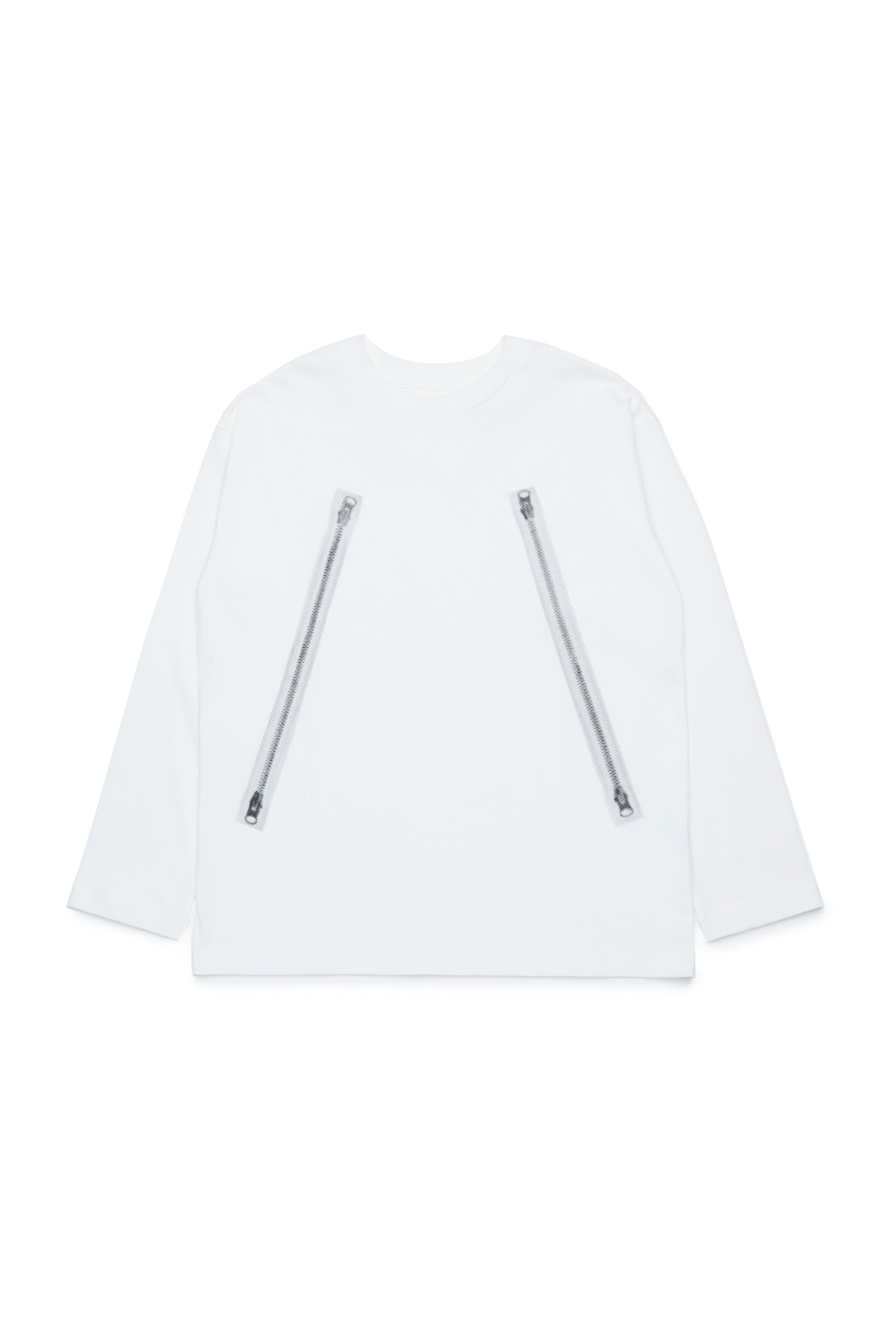 T-shirt à manches longues zippé - Natural White
