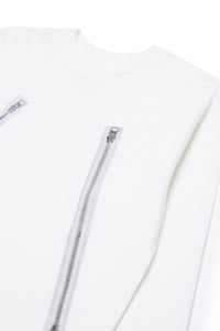 T-shirt à manches longues zippé - Natural White