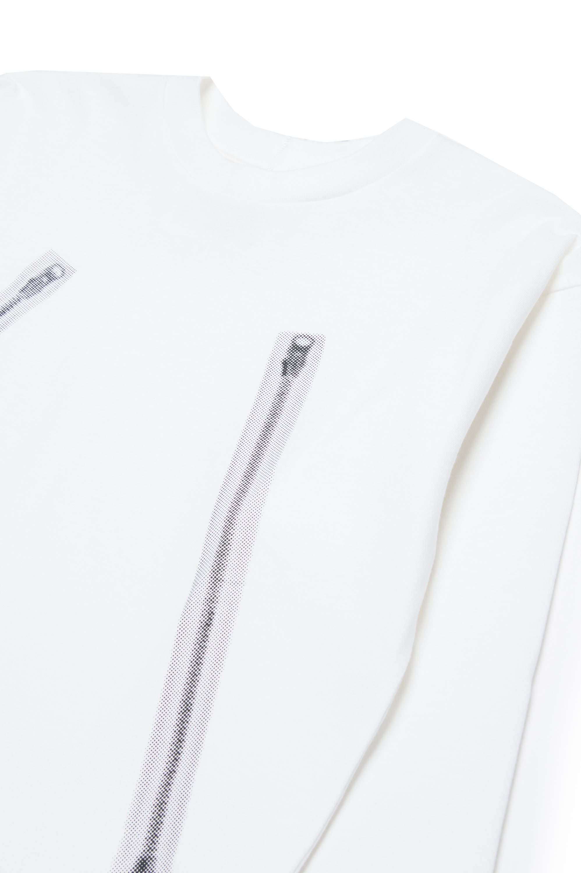 T-shirt à manches longues zippé - Natural White