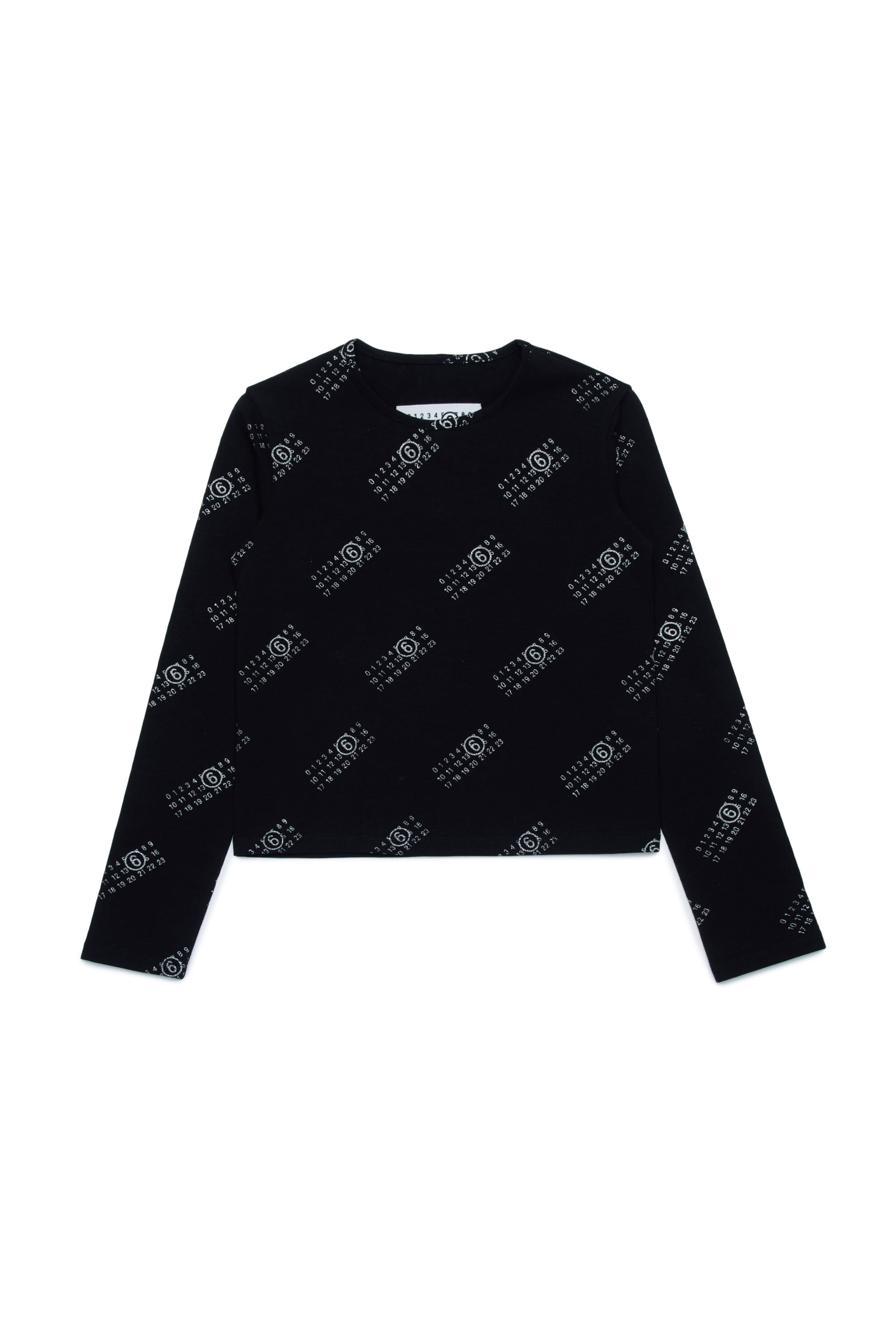 Long-sleeved printed T-shirt - Black