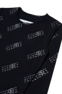 Long-sleeved printed T-shirt - Black