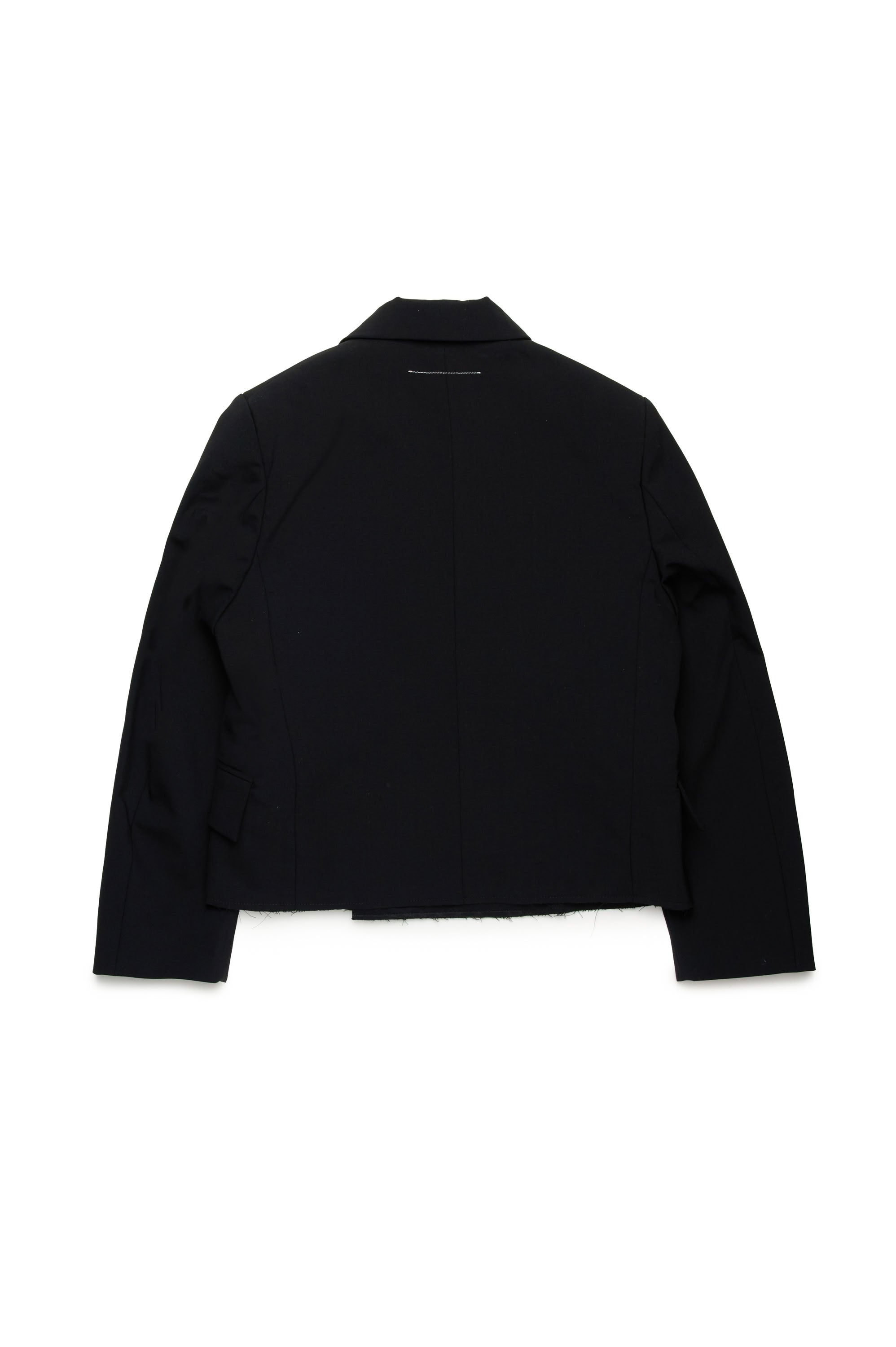 Blazer à boutons en laine mélangée - Black