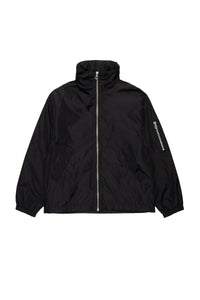 Windproof zip jacket with logo - Black