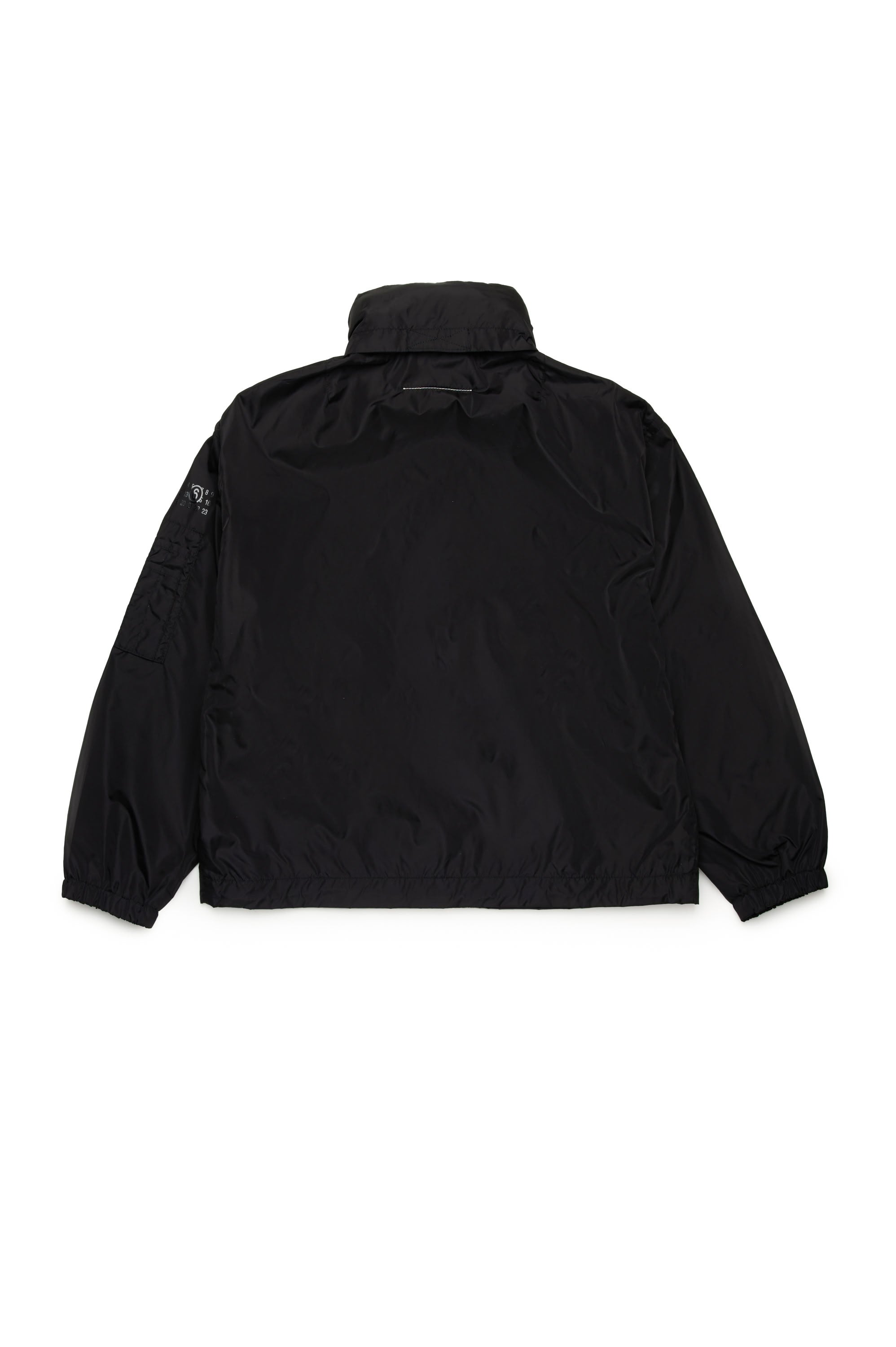 Windproof zip jacket with logo - Black
