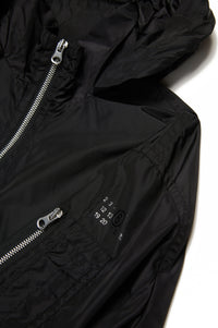 Windproof zip jacket with logo - Black