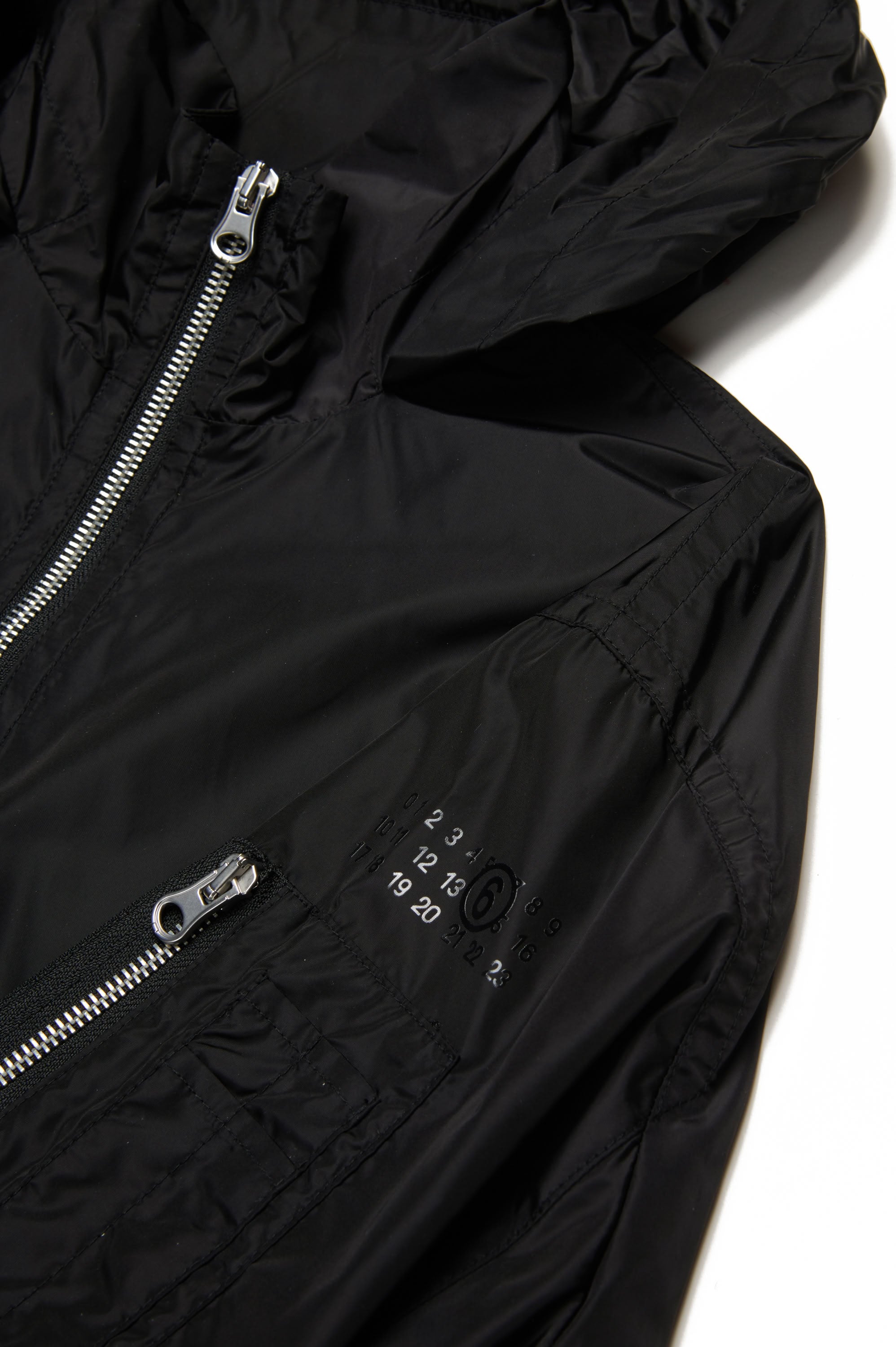 Windproof zip jacket with logo - Black