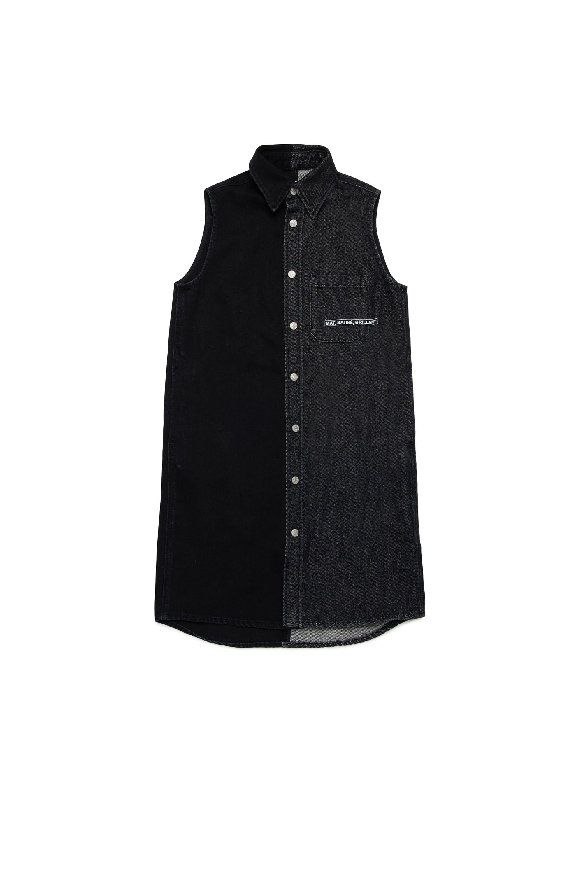Sleeveless dress - Black Denim