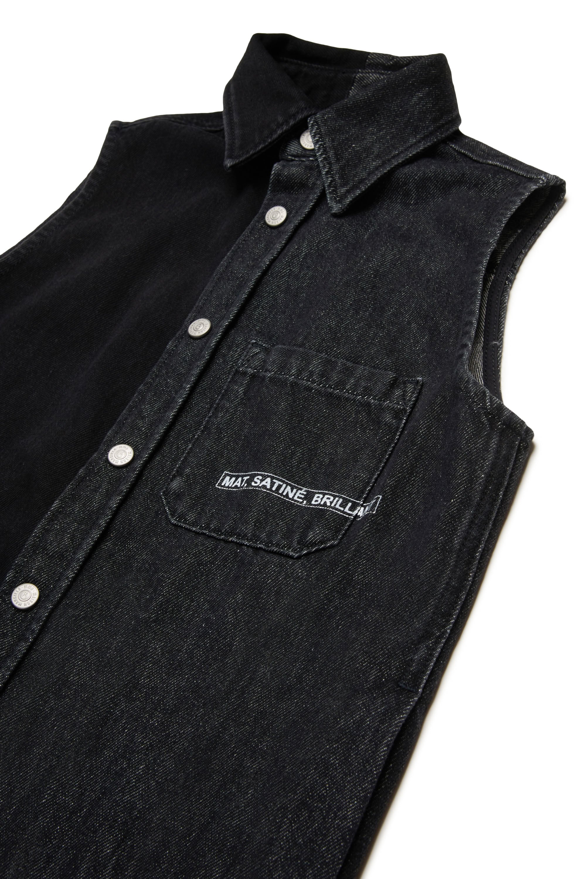 Sleeveless dress - Black Denim