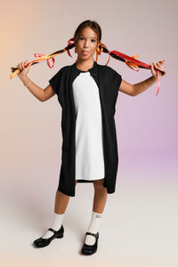 Sleeveless dress - Black & White
