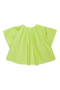 Flared shirt with ruffles - Neon Green