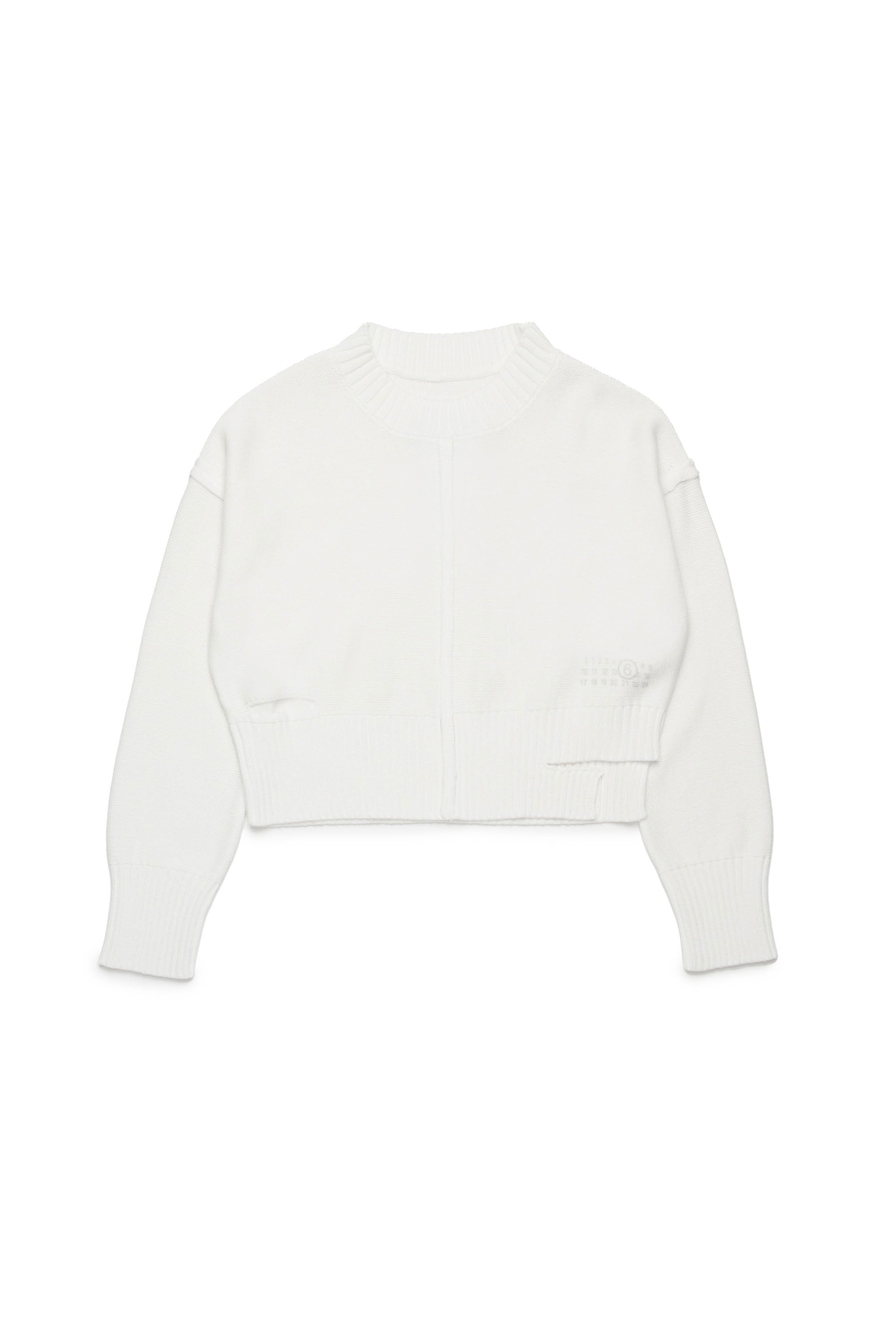 Knitted print jumper - Off White