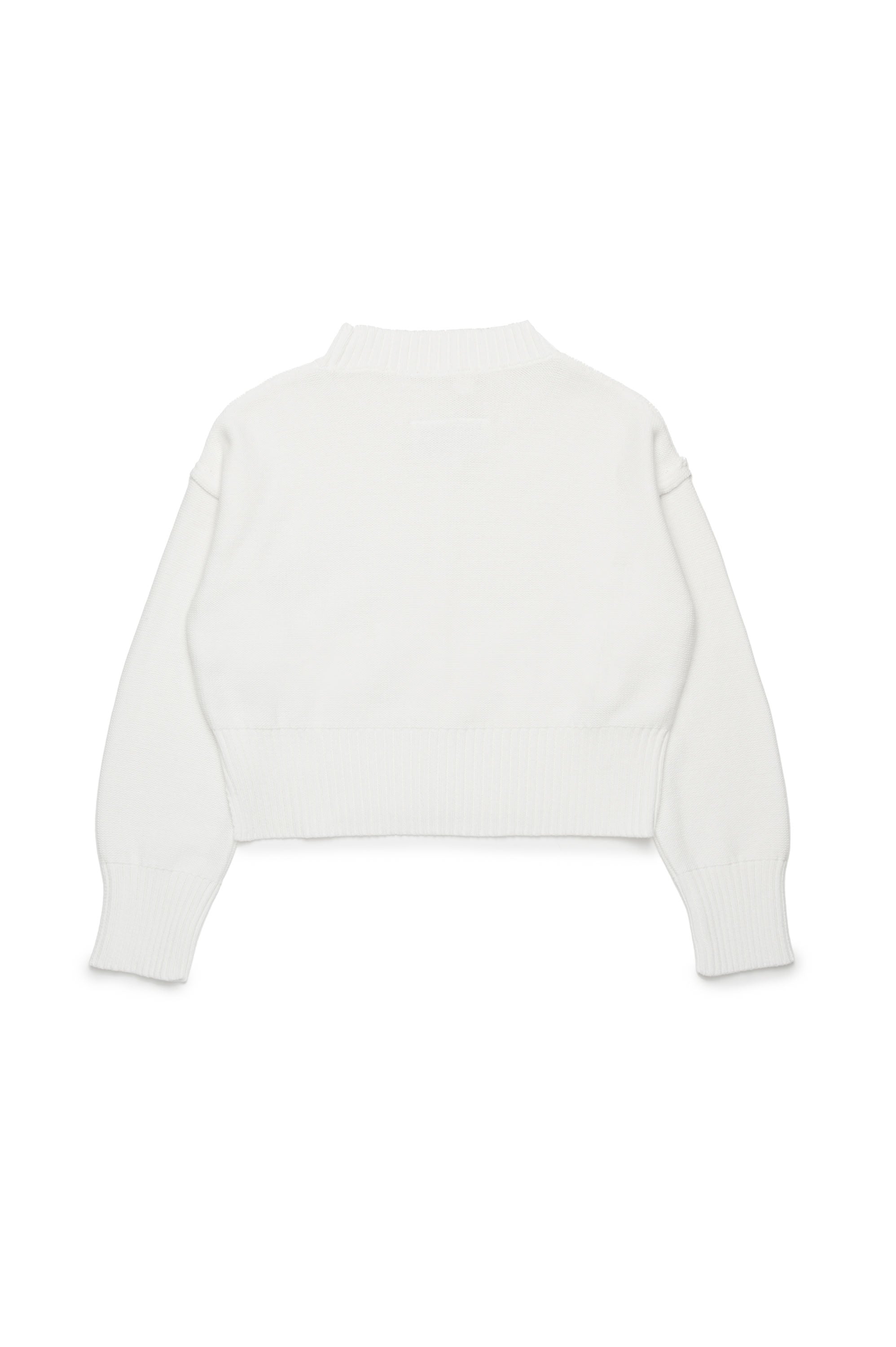 Knitted print jumper - Off White