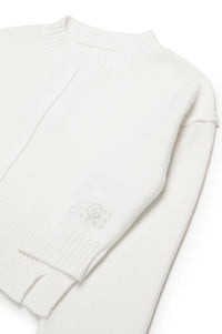 Knitted print jumper - Off White