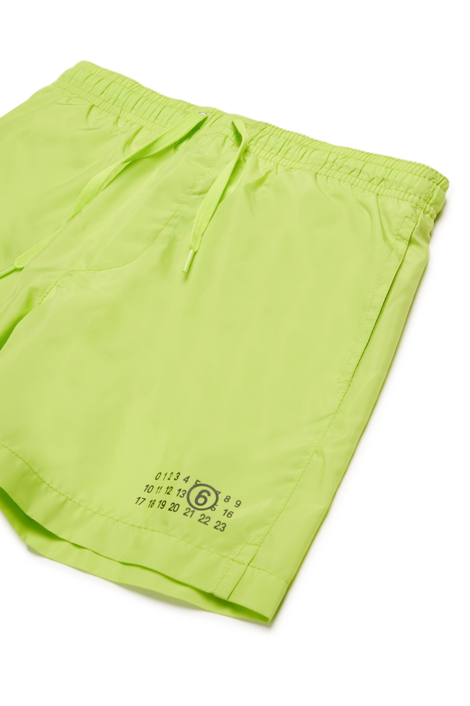 Drawstring swim shorts - Neon Green
