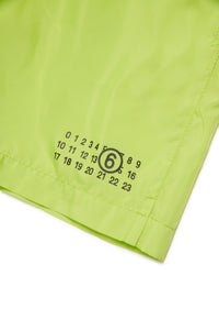 Drawstring swim shorts - Neon Green