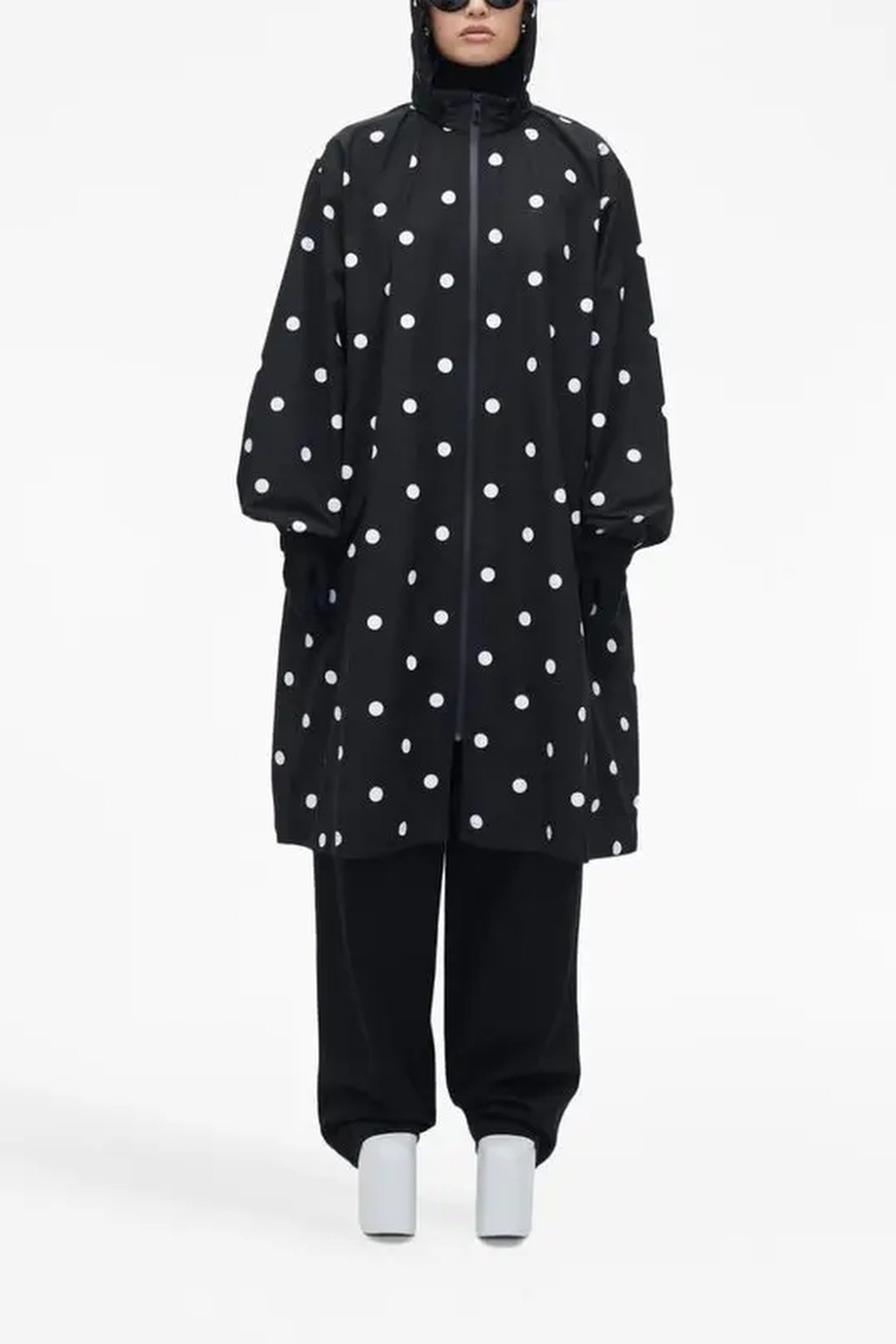 Veste coupe vent à pois - Black & White
