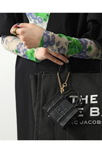 Charm pour sac The Nano Tote en cuir - Black
