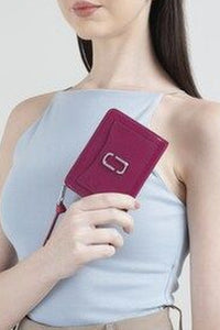 Porte-cartes The Card en cuir - Lipgloss Pink