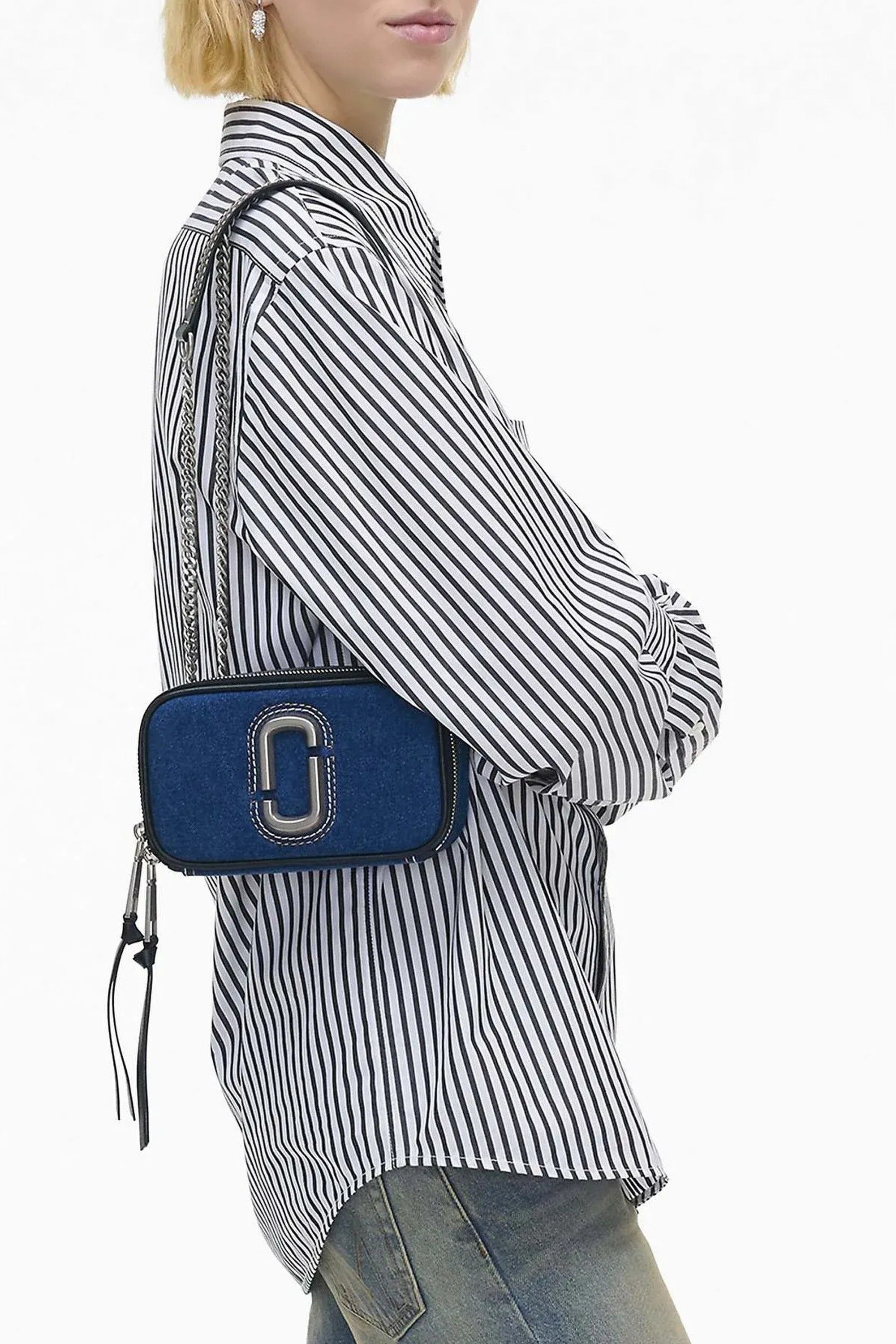 Sac Softshot en denim - Dark Wash
