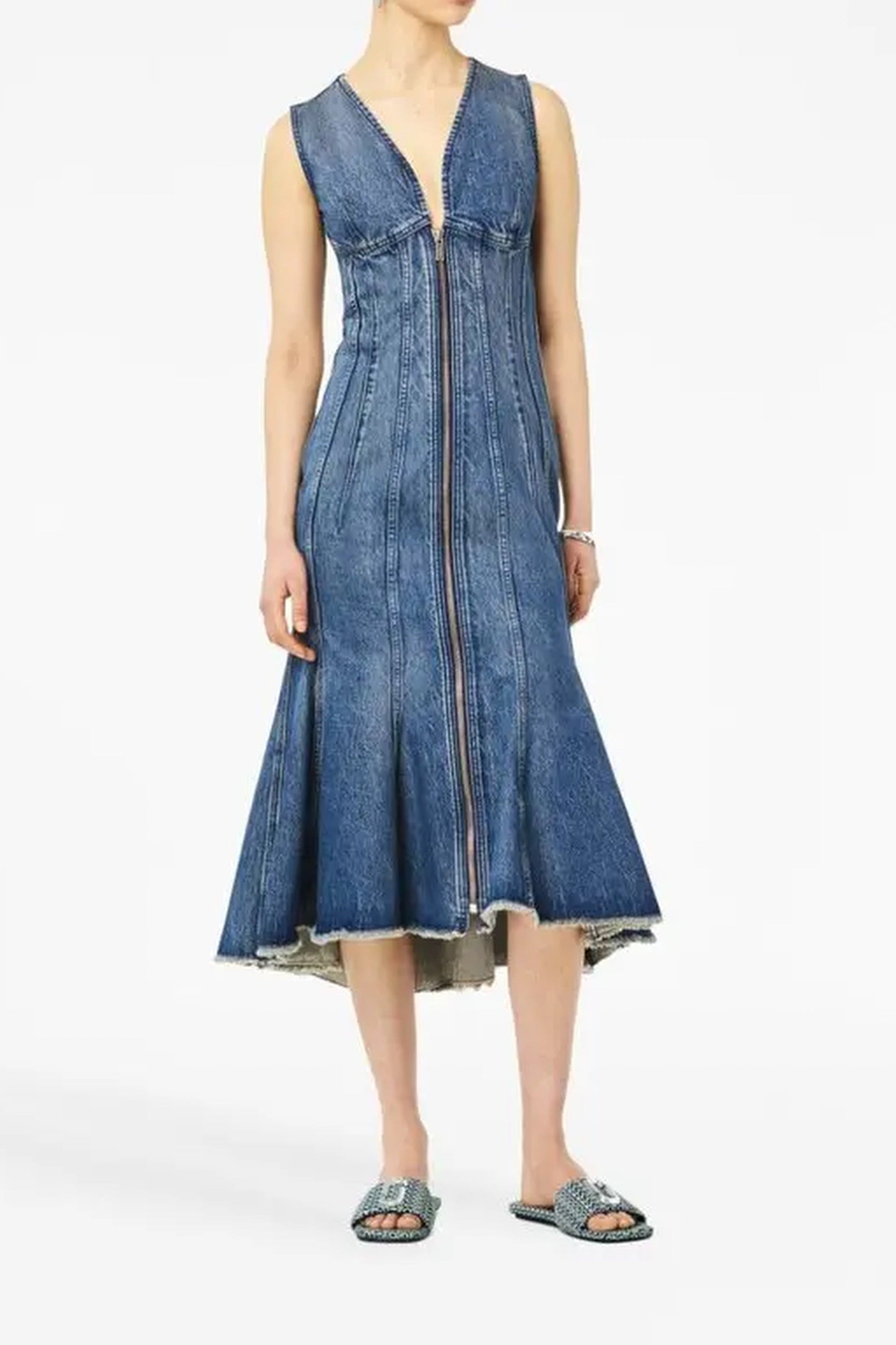 Mules Monogram en denim - Sun Faded Denim