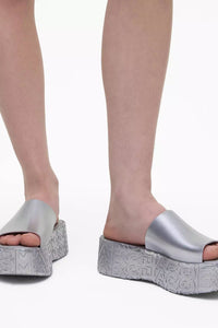Mules à plateformes - Silver