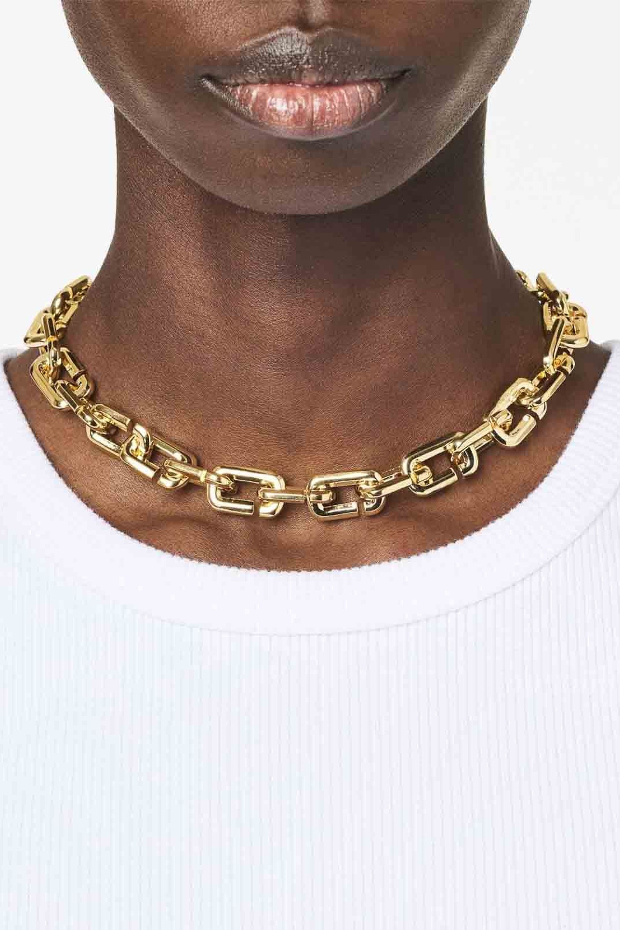 Collier The J Marc à maillons en laiton - Gold