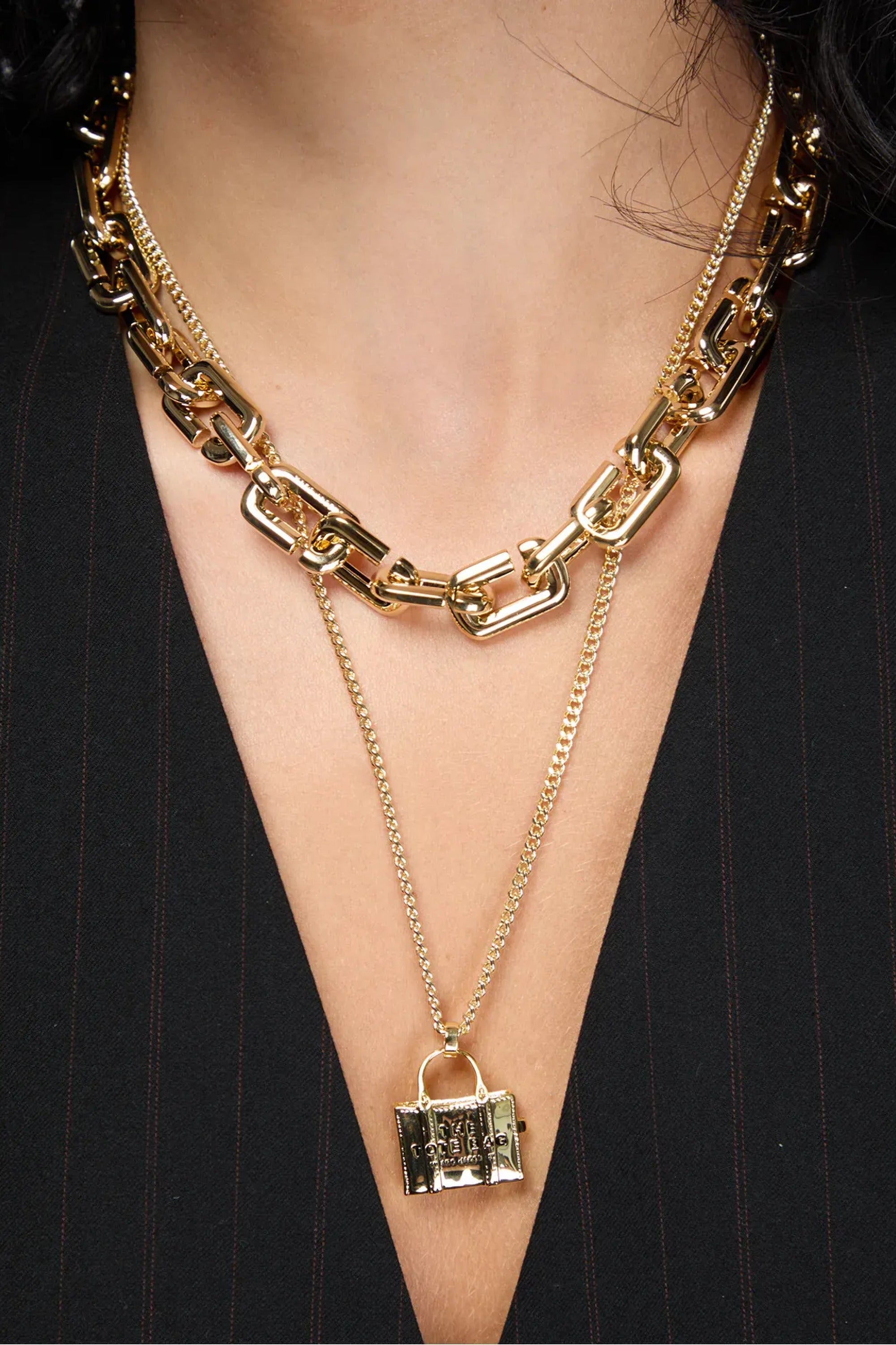 Collier The Tote Bag en laiton - Light Antique Gold