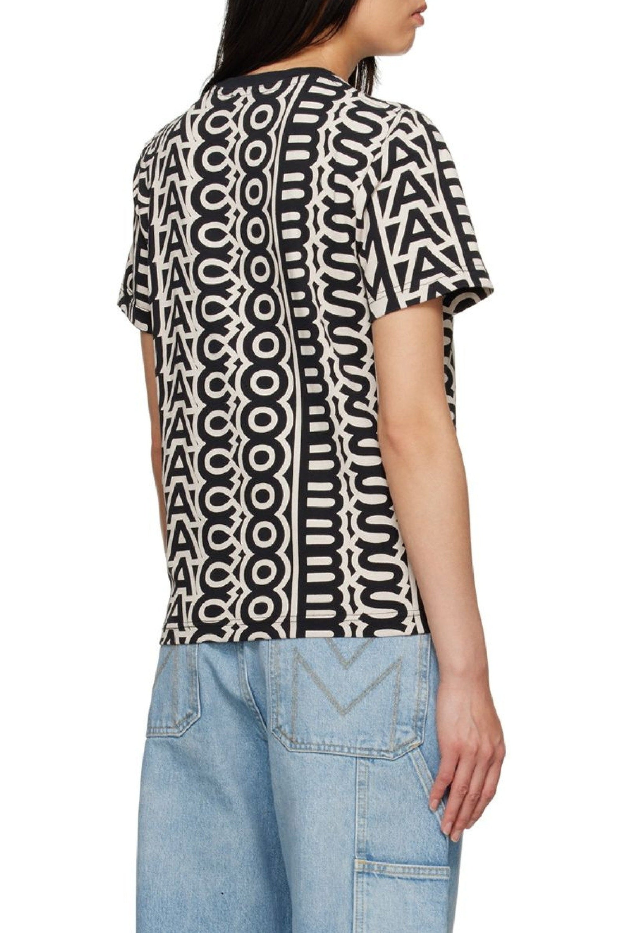 T-shirt imprimé Monogram - Black & Ivory